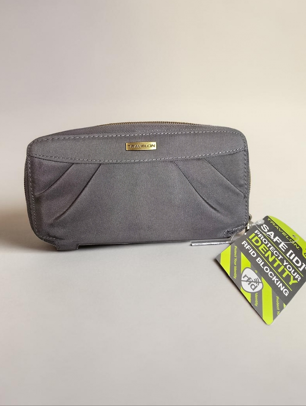 Travelon RFID Blocking Zip Around Wallet/Organizer – Gray